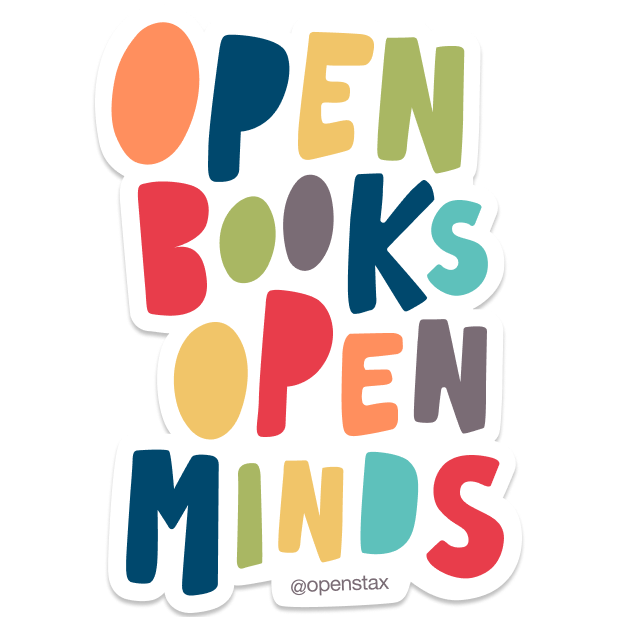 Open books open minds vinyl sticker