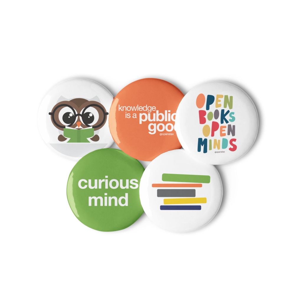 Set of pin buttons