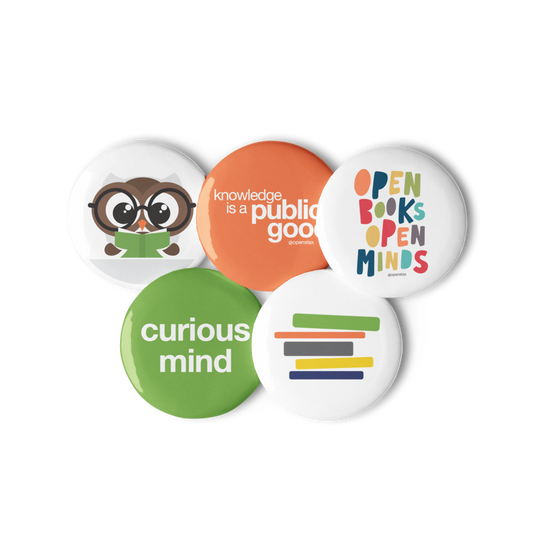 Set of pin buttons